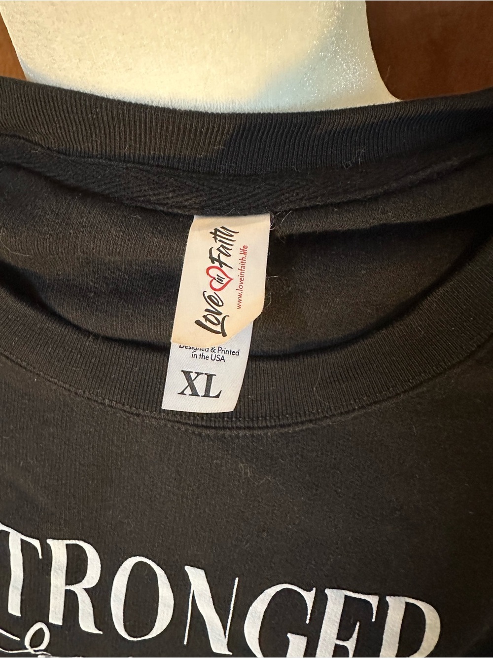 Love In Faith “Stronger than the Storm” Crewneck Sweatshirt| Cozy Pullover - Picture 3 of 4